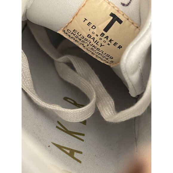 Ted Baker Women's 9M Bailey Icon Leather Lace-up Sneaker Atheleisure Preppy - Picture 8 of 8